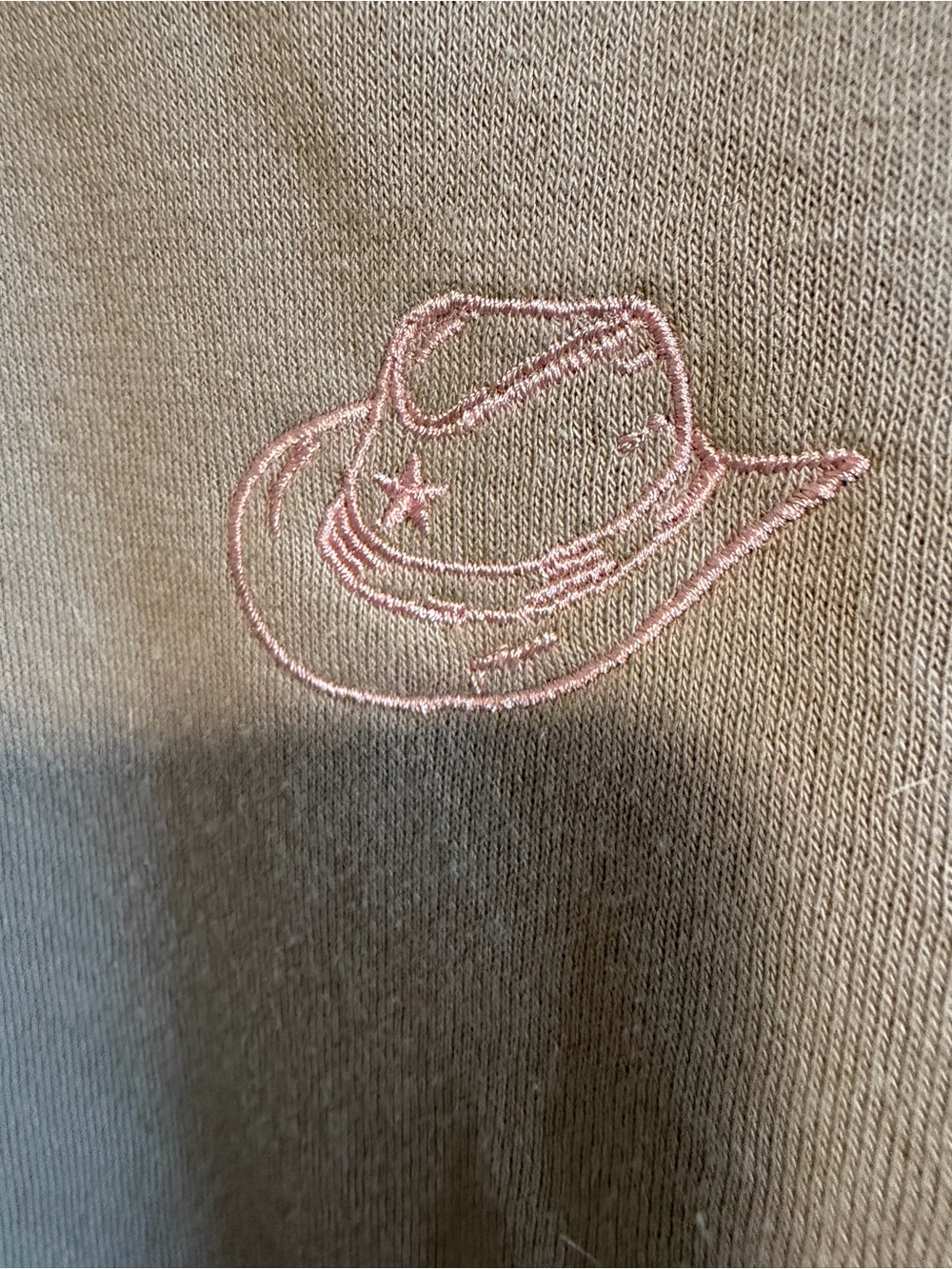 Market & Spruce Taupe Western Embroidered Sweatshirt - Picture 5 of 8